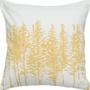Rizzy Home Pillow Cover With Hidden Zipper In Off White And Yellow Set of 2 - All