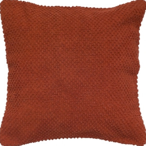 Rizzy Home Pillow Cover With Hidden Zipper In Paprika And Paprika Set of 2 - All