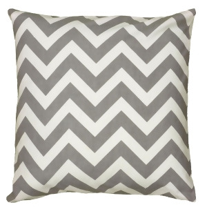Rizzy Home Pillow Cover With Hidden Zipper In Gray And White Set of 2 - All
