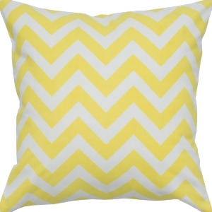 Rizzy Home Pillow Cover With Hidden Zipper In Yellow And White Set of 2 - All