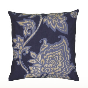 Rizzy Home Pillow Cover With Hidden Zipper In Navy And Ivory Set of 2 - All