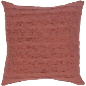 Rizzy Home Pillow Cover With Wooden Button Closure In Paprika And Paprika Set o - All