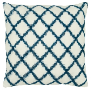 Rizzy Home Pillow Cover With Hidden Zipper In Navy And Cream Set of 2 - All