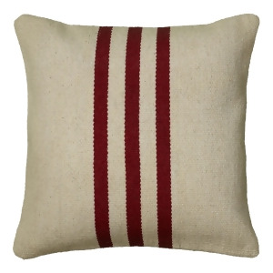 Rizzy Home Pillow Cover With Hidden Zipper In Beige And Red Set of 2 - All