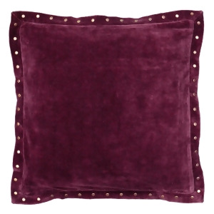 Rizzy Home Pillow Cover With Hidden Zipper In Plum Set of 2 - All