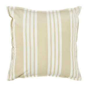 Rizzy Home Pillow Cover With Hidden Zipper In Tan And White Set of 2 - All