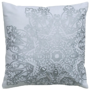 Rizzy Home Pillow Cover With Hidden Zipper In White And Silver Set of 2 - All
