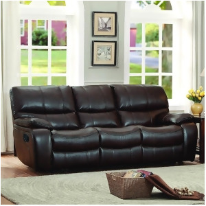 Homelegance Pecos Double Reclining Sofa in Brown Leather Gel Match - All