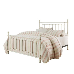 Standard Furniture Bennington White Metal Bed in Antique French Bisque - All