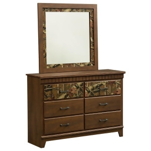 Standard Furniture Solitude 6 Drawer Dresser Mirror in Rustic Brown - All