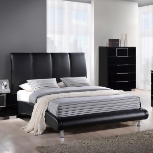 Global Furniture 8272-Gr Upholstered Platform Bed in Bright Gray - All