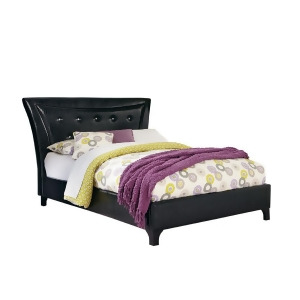 Standard Furniture Vogue Black Upholstered Platform Bed in Black Leatherette - All
