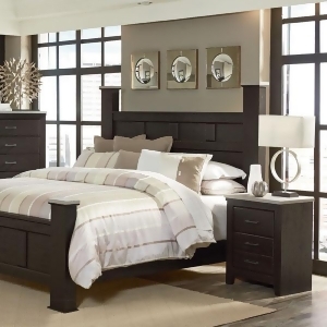 Standard Furniture Stonehill Dark 2 Piece Poster Bedroom Set in Dark Brown Pecan - All