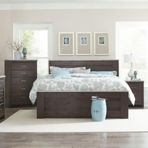 Standard Furniture Stonehill Dark 3 Piece Mansion Bedroom Set in Dark Brown Peca - All