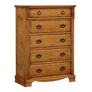 Standard Furniture Georgetown 5 Drawer Chest in Mellow Honey Pine - All