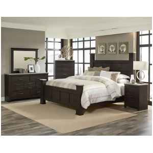 Standard Furniture Stonehill Dark 4 Piece Poster Bedroom Set in Dark Brown Pecan - All