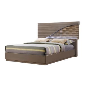 Global Furniture North Platform Bed in Zebra Wood w/Gold - All