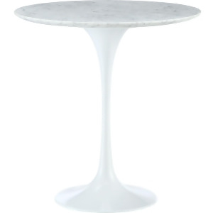 Modway Lippa 20 Inch Marble Side Table in White - All