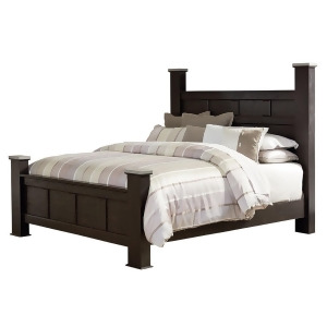 Standard Furniture Stonehill Dark Poster Bed in Dark Brown Pecan - All