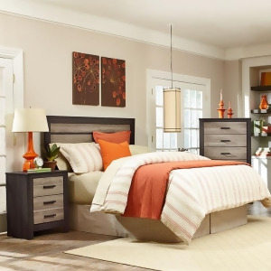 Standard Furniture Fremont 3 Piece Headboard Bedroom Set w/Chest in Dark Smoky - All