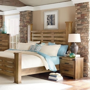 Standard Furniture Montana 2 Piece Poster Bedroom Set in Pine - All