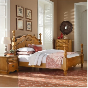 Standard Furniture Georgetown 3 Piece Poster Bedroom Set in Mellow Honey Pine - All