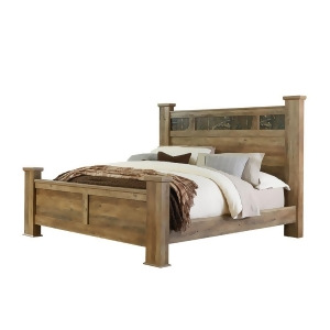 Standard Furniture Habitat Poster Bed in Buckskin Pine - All