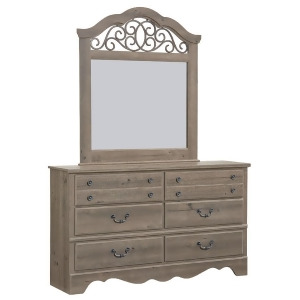 Standard Furniture Timber Creek 6 Drawer Dresser Mirror in Taupe - All