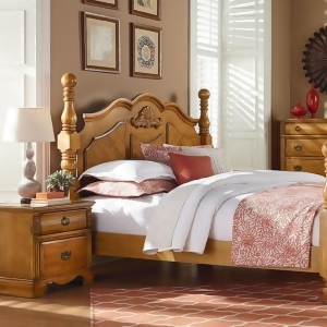Standard Furniture Georgetown 2 Piece Poster Bedroom Set in Mellow Honey Pine - All