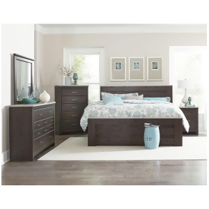 Standard Furniture Stonehill Dark 4 Piece Mansion Bedroom Set in Dark Brown Peca - All