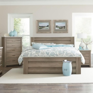 Standard Furniture Stonehill 3 Piece Mansion Bedroom Set in Weathered Oak - All