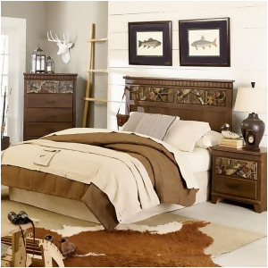 Standard Furniture Solitude 3 Piece Headboard Bedroom Set in Rustic Brown - All
