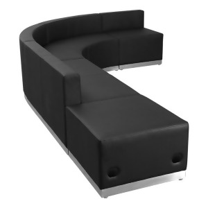 Flash Furniture Zb-803-610-set-bk-gg Hercules Alon Series Black Leather Receptio - All