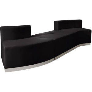 Flash Furniture Zb-803-860-set-bk-gg Hercules Alon Series Black Leather Receptio - All