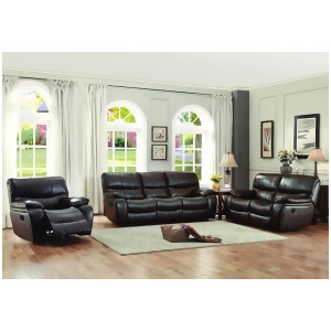 Homelegance Pecos 3 Piece Double Reclining Living Room Set in Brown Leather Gel - All