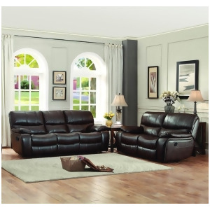 Homelegance Pecos 2 Piece Double Reclining Living Room Set in Brown Leather Gel - All