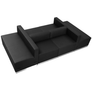 Flash Furniture Zb-803-650-set-bk-gg Hercules Alon Series Black Leather Receptio - All