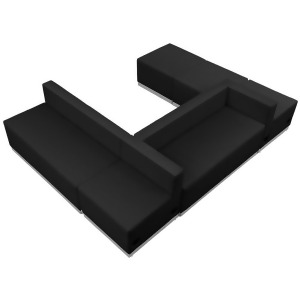 Flash Furniture Zb-803-510-set-bk-gg Hercules Alon Series Black Leather Receptio - All