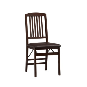 Triena Mission Back Folding Chair Set Of 2 - All