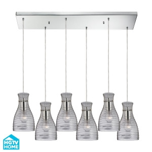 Elk Lighting Strata Collection 6 Light Chandelier In Polished Chrome 46107/6Rc - All