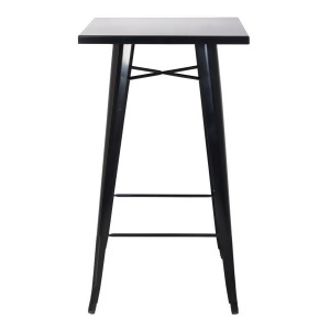 Chintaly Galvanized Steel Bar Table In Black - All