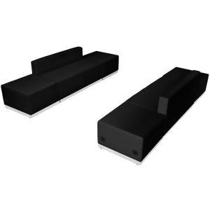 Flash Furniture Zb-803-700-set-bk-gg Hercules Alon Series Black Leather Receptio - All