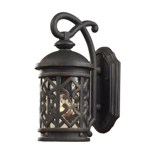Elk Lighting 42060/1 1 Light Wall Bracket in Weathered Charcoal Clear Seeded G - All