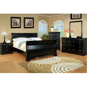 Furniture of America Transitional Sleigh Bed In Black - All
