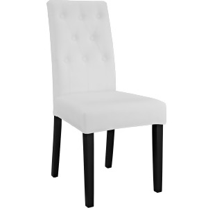 Modway Confer Dining Vinyl Side Chair In White - All