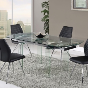 Global Furniture Dining Table in Clear Glass - All
