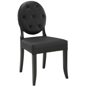 Modway Button Dining Side Chair in Black - All