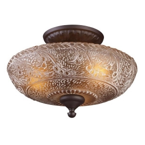 Landmark Lighting 66191-3 Norwich 3-Light Semi Flush in Oiled Bronze - All