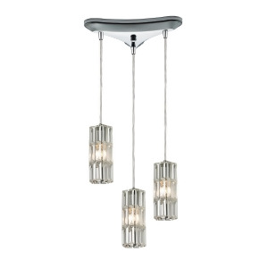 Elk Lighting Cynthia Collection 3 Light Chandelier In Polished Chrome 31487/3 - All