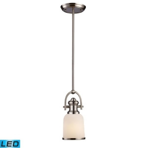 Landmark Lighting Brooksdale 66161-1-Led 1-Light Pendant in Satin Nickel Led O - All